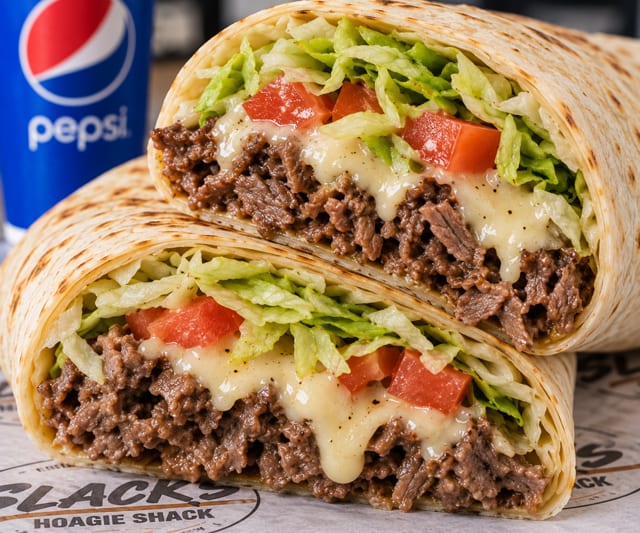 Cheese Steak Wrap.